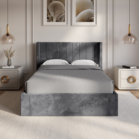 Ventus Storage Bed - Grey