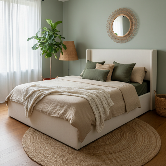 Aqua Storage Bed - Cream