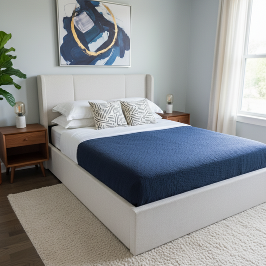 Velar Storage Bed - Almond Cream