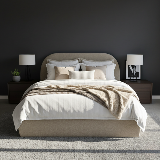 Luna Storage Bed - Beige Boucle