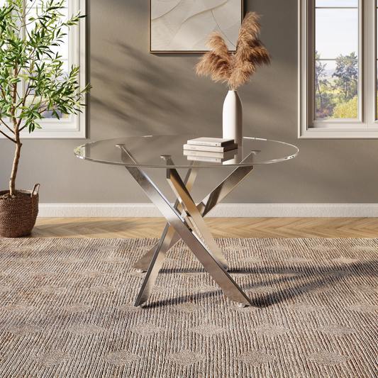 Sabine Dining Table - Silver