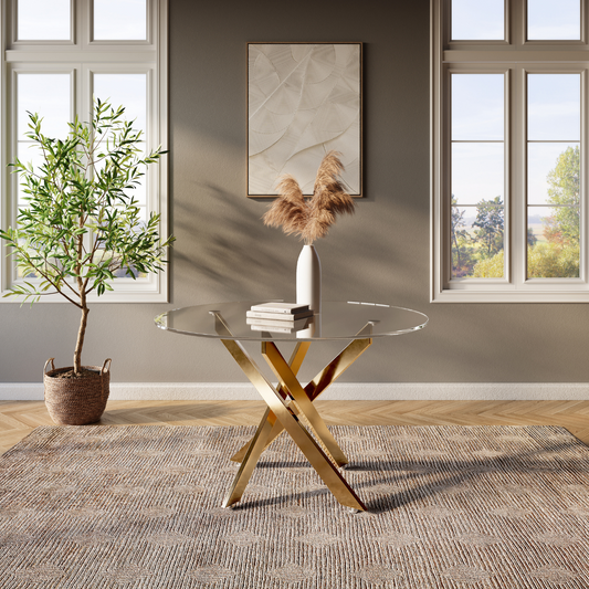 Sabine Dining Table - Gold