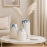 Blue Splash Ceramic Vase – Medium