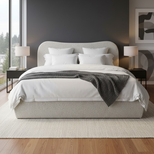 Haven Storage Bed - Grey Boucle