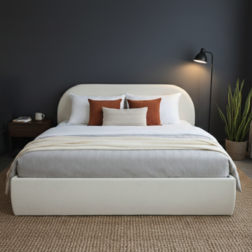 Luna Storage Bed - Cream Boucle