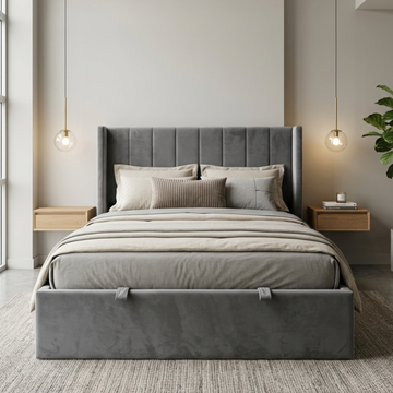 Ventus Storage Bed - Grey